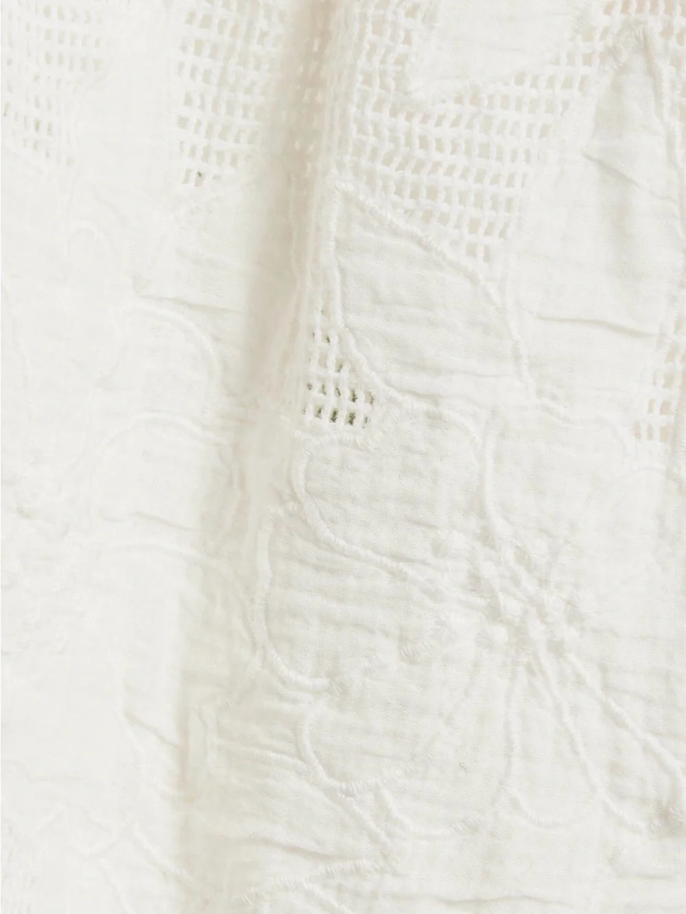 Farm Rio Women's White Embroidered Cotton Drawstring Shorts Size M NWT $160 - Picture 9 of 12